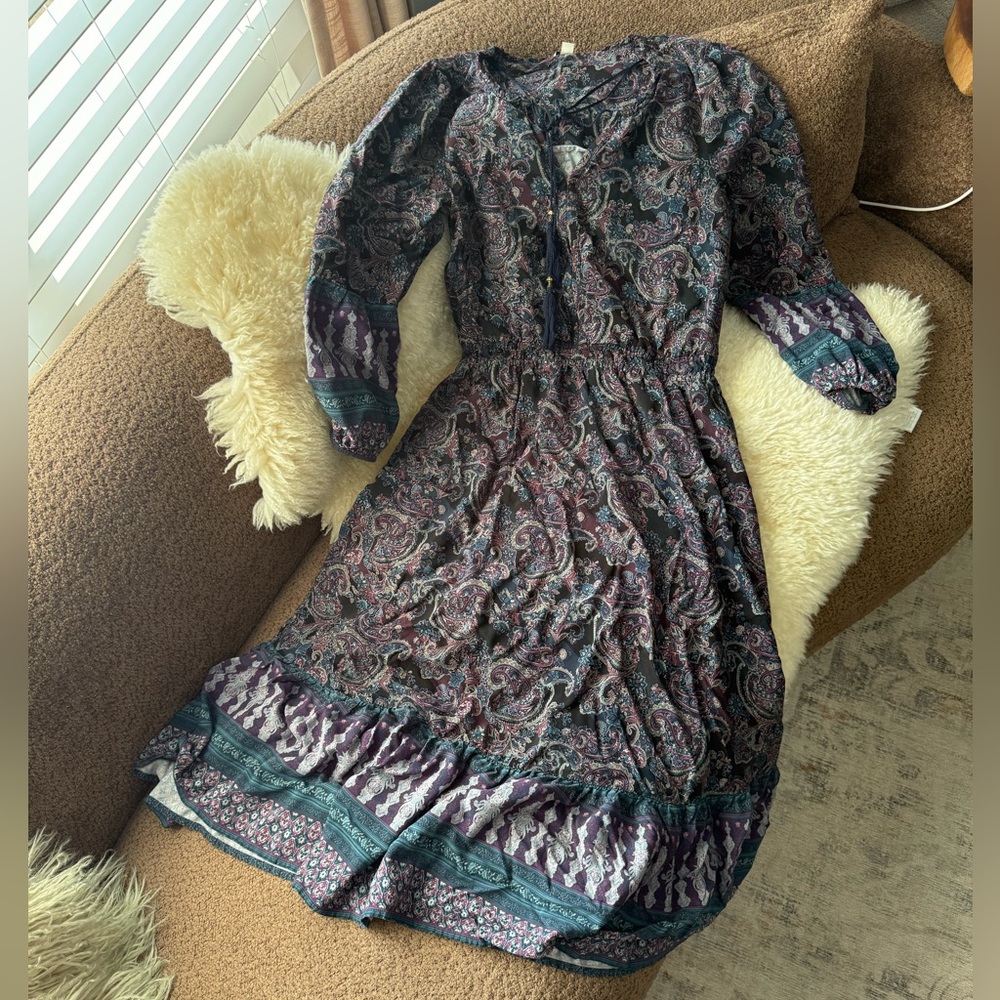 Frye and Co Paisley Printed Midi Dress
